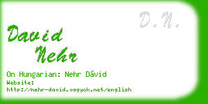 david nehr business card